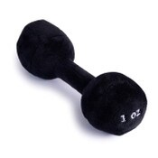 Wholesale - Black Plush Dumbbell Rattle, UPC: 850004405321